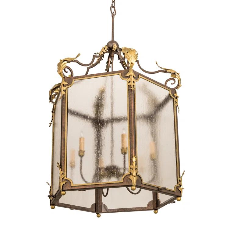 Meyda Lighting 6 - Light Dimmable Lantern Geometric Chandelier