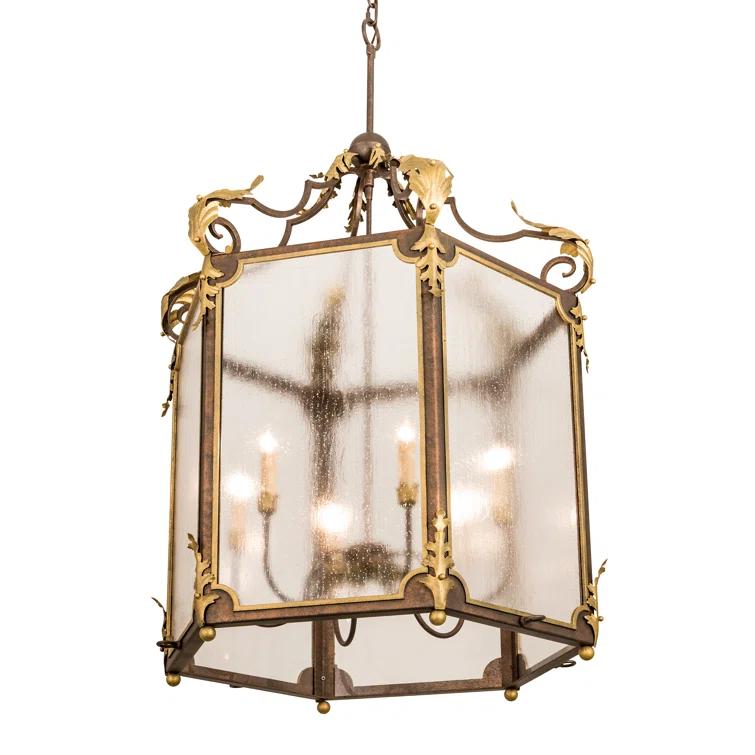 Meyda Lighting 6 - Light Dimmable Lantern Geometric Chandelier