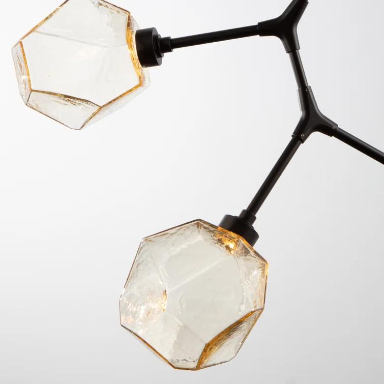 Gem 8 - Light Dimmable LED Sputnik Modern Linear Chandelier