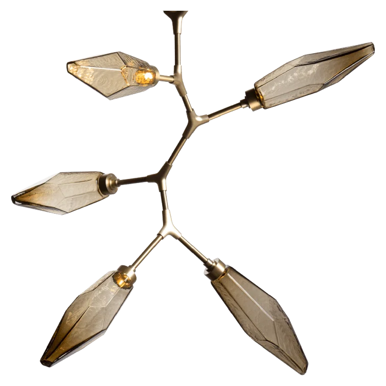 Rock Crystal 6 - Light Dimmable LED Modern Linear Chandelier