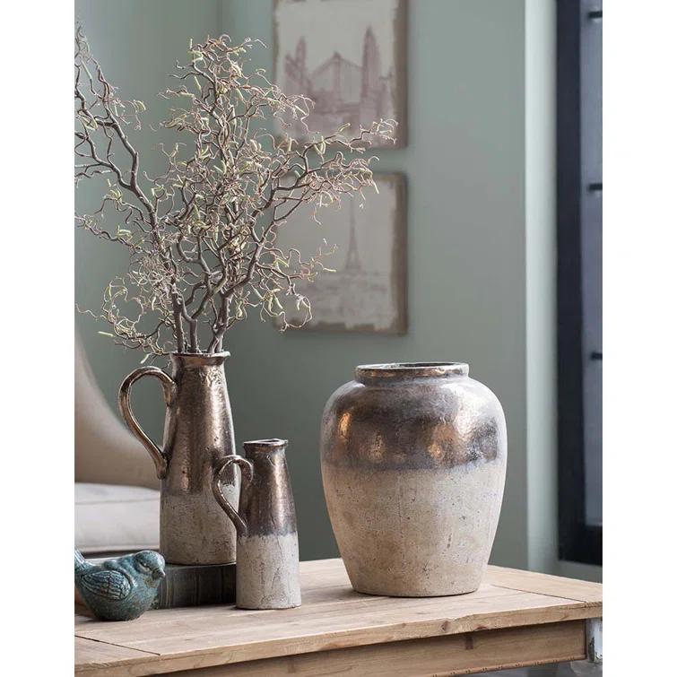 Libra 15.8'' Handmade Terracotta Table Vase