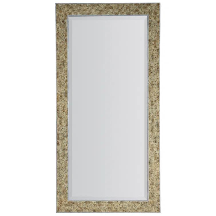 Transitional Full-Length Rectangular Wood & Silver Mirror 42x84