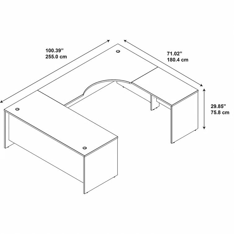 Bush Business Furniture Series C Elite U-Shaped Executive Desk
