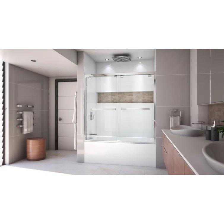 Encore 56" W x 58" H Semi-Frameless Tub Door with ClearMax Technology