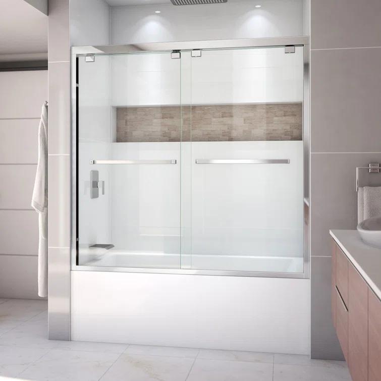 Encore 56" W x 58" H Semi-Frameless Tub Door with ClearMax Technology