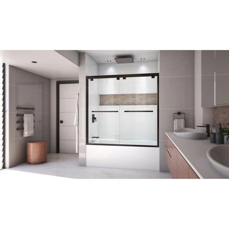 Encore 56" W x 58" H Semi-Frameless Tub Door with ClearMax Technology