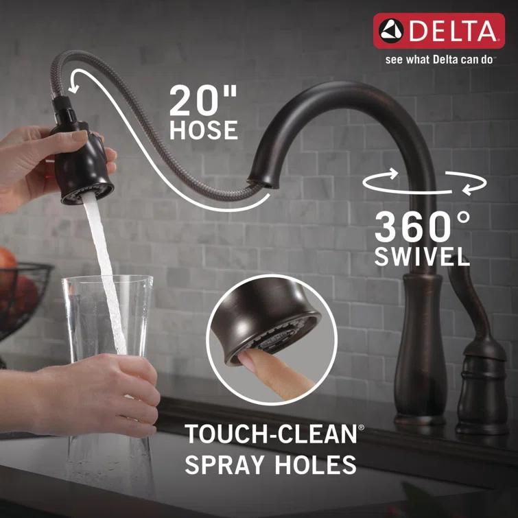 Leland Pull Down Sprayer Kitchen Sink Faucet, Single Handle Kitchen Faucet