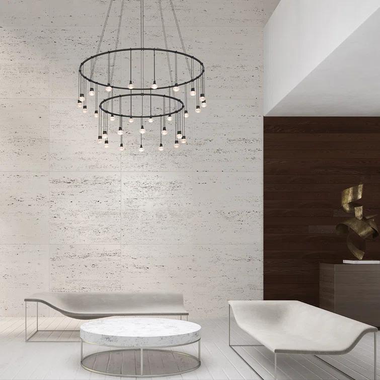 SONNEMAN Suspenders® 30 - Light Satin Black LED Cluster Pendant