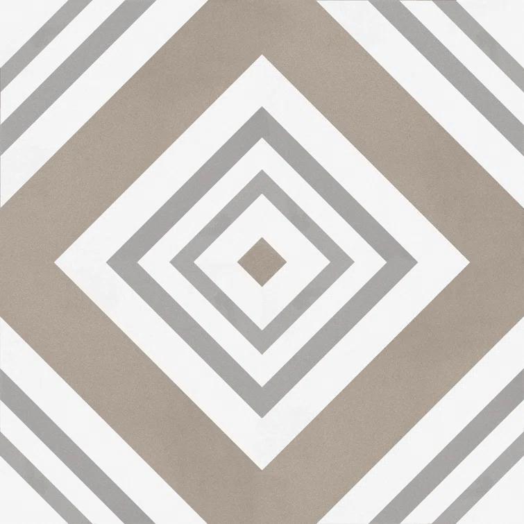 Bliss 8-in. Encaustic Spanish/Moroccan Patterned Matte Porcelain Wall & Floor Tile