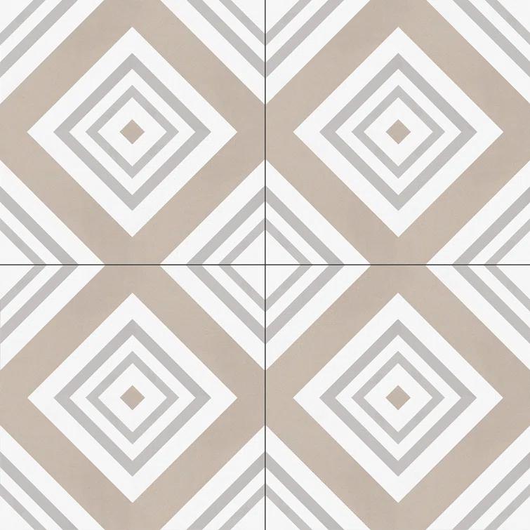 Bliss 8-in. Encaustic Spanish/Moroccan Patterned Matte Porcelain Wall & Floor Tile