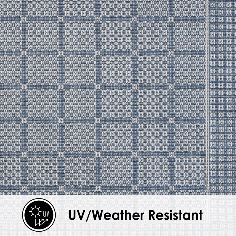 Nicole Miller New York Patio Country Luna Geometric Indoor/Outdoor Area Rug, Blue/Gray