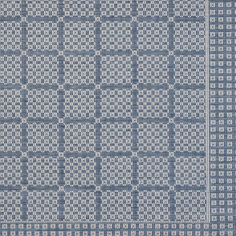 Nicole Miller New York Patio Country Luna Geometric Indoor/Outdoor Area Rug, Blue/Gray