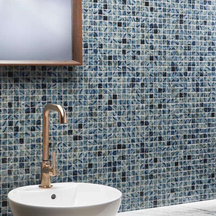 Rapids 1" x 1" Glass Grid Mosaic Wall & Floor Tile