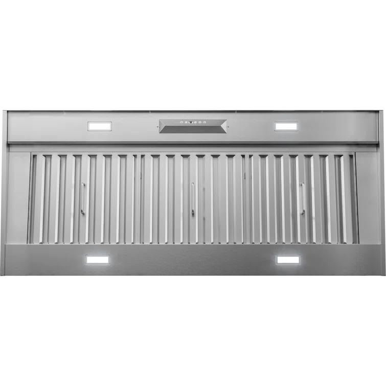 Zephyr Monsoon II 54 " 1200 CFM Insert Mount Range Hood with LED Light in Stainless Steel