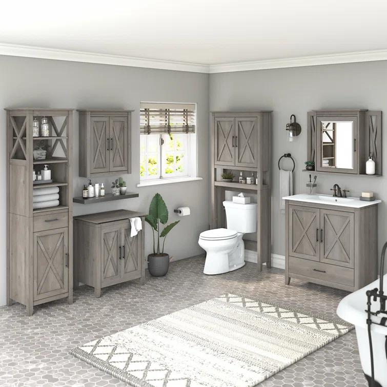 32''W Surface Framed Medicine Cabinet with Mirror