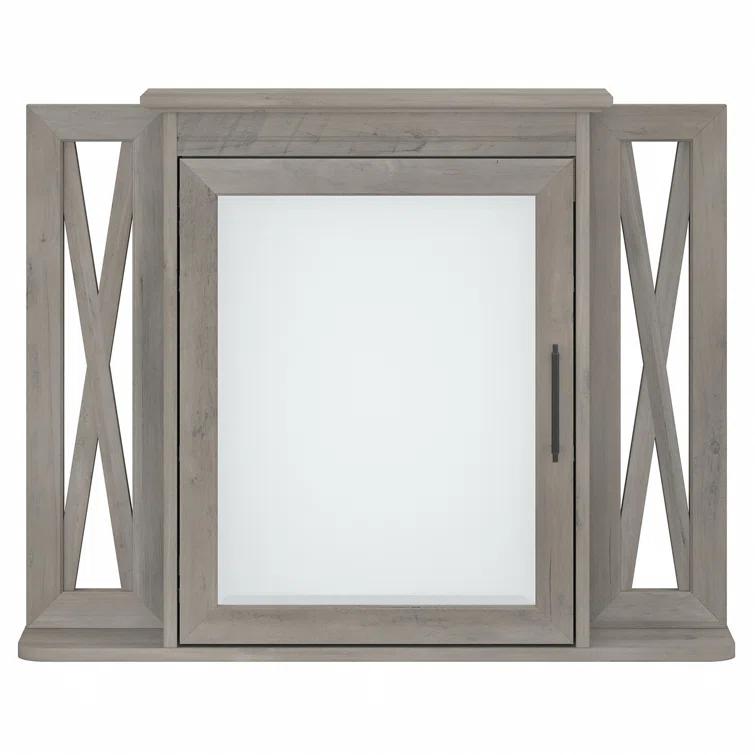 32''W Surface Framed Medicine Cabinet with Mirror