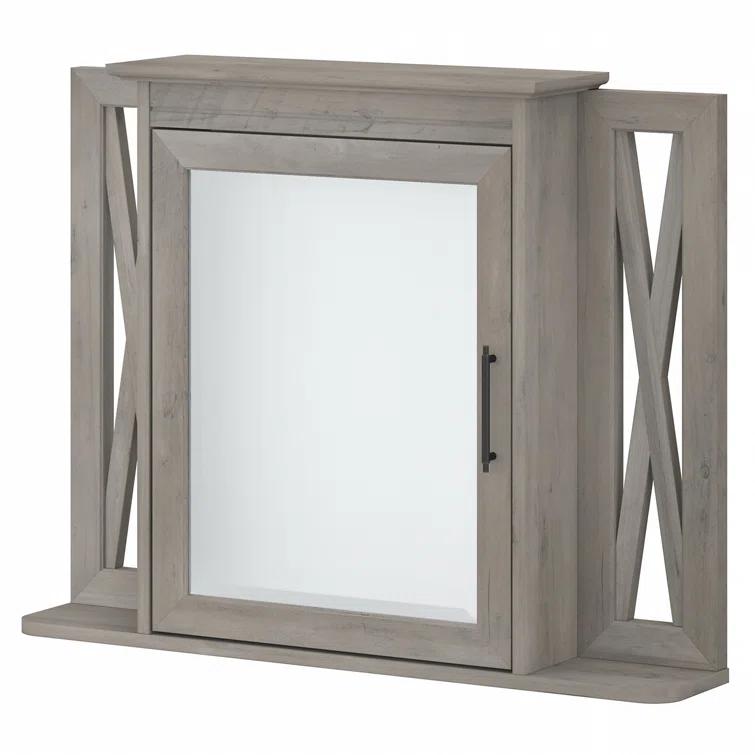32''W Surface Framed Medicine Cabinet with Mirror