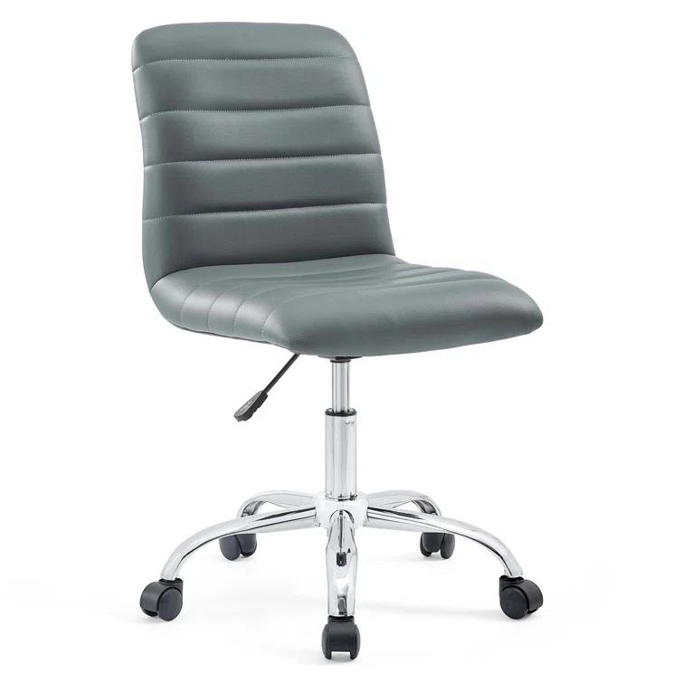 Modway Ripple Armless Mid Back Vinyl Office Chair
