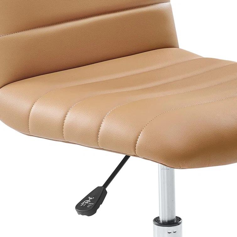 Modway Modway Ripple Armless Mid Back Vinyl Office Chair