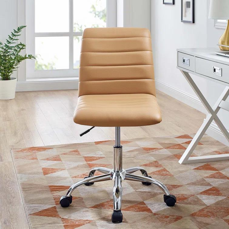 Modway Modway Ripple Armless Mid Back Vinyl Office Chair