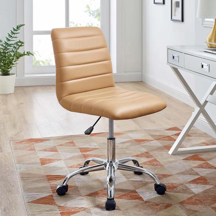 Modway Modway Ripple Armless Mid Back Vinyl Office Chair