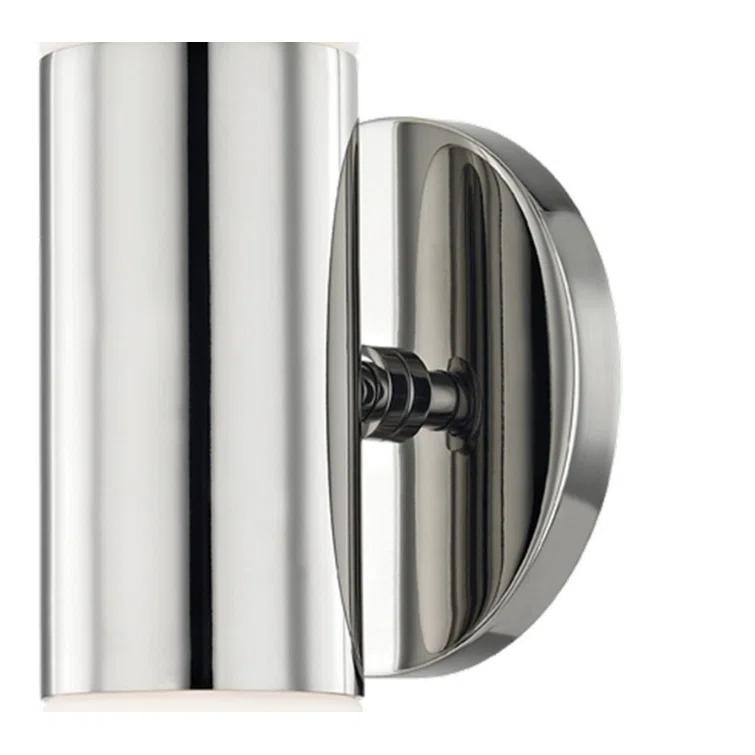 Lola Sleek Polished Nickel 2-Light Wall Sconce with Opal Matte Glass