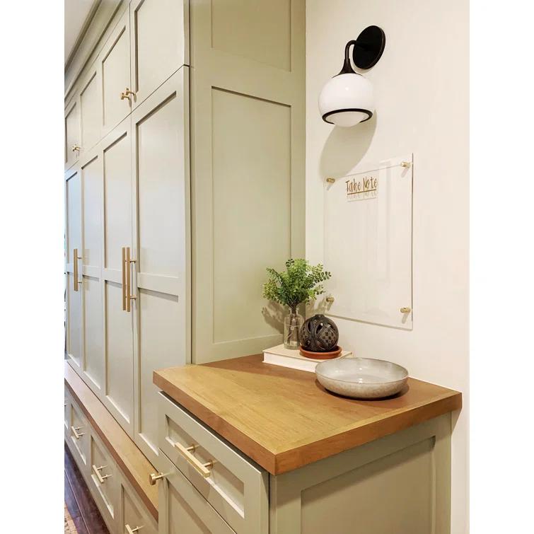 Kegan Single Light Glass Dimmable Armed Sconce