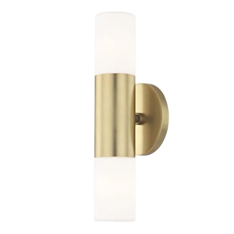 Mitzi Lola 2 - Light Wall Light in  Aged Brass Opal Matte Shade