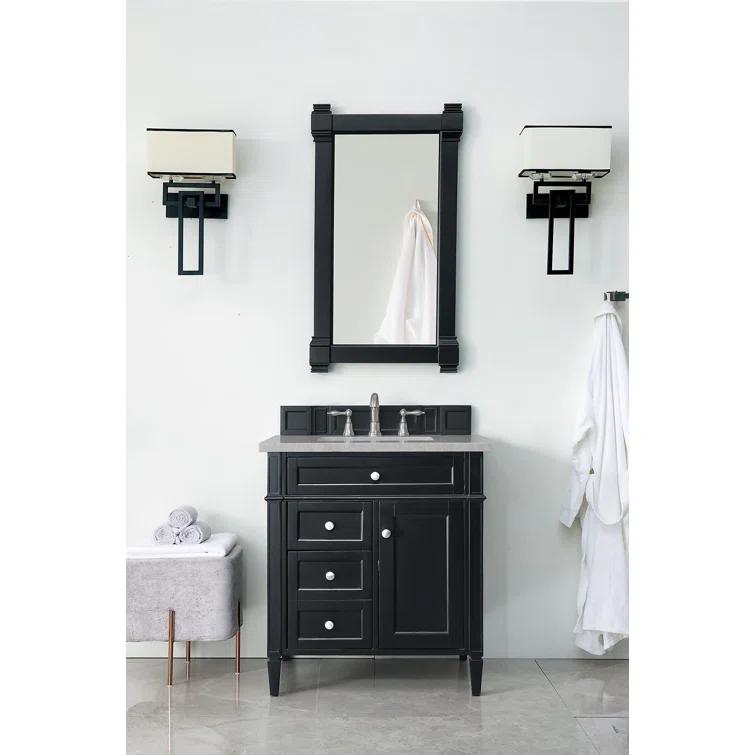 30 in. Single Vanity, Black Onyx with 3 cm Lime Delight Quartz Top