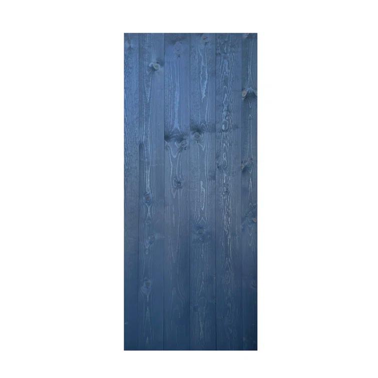 Paneled Wood and Metal K Series DIY Knotty Barn Door with Installation Hardware Kit