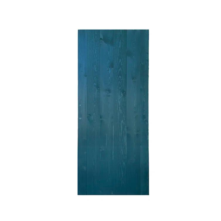 Paneled Wood and Metal K Series DIY Knotty Barn Door with Installation Hardware Kit