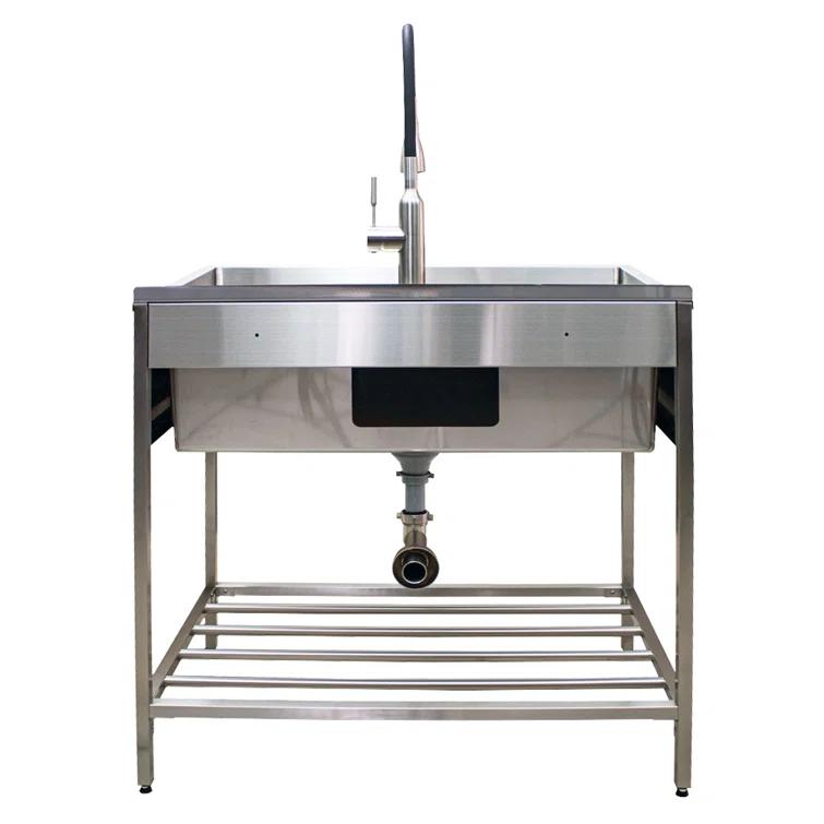 TFH-3622-SS 36'' L x 22'' W Free Standing Laundry Sink with Faucet