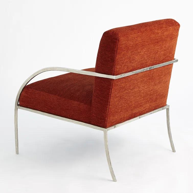 Swoop Chair-Orange-Nickel