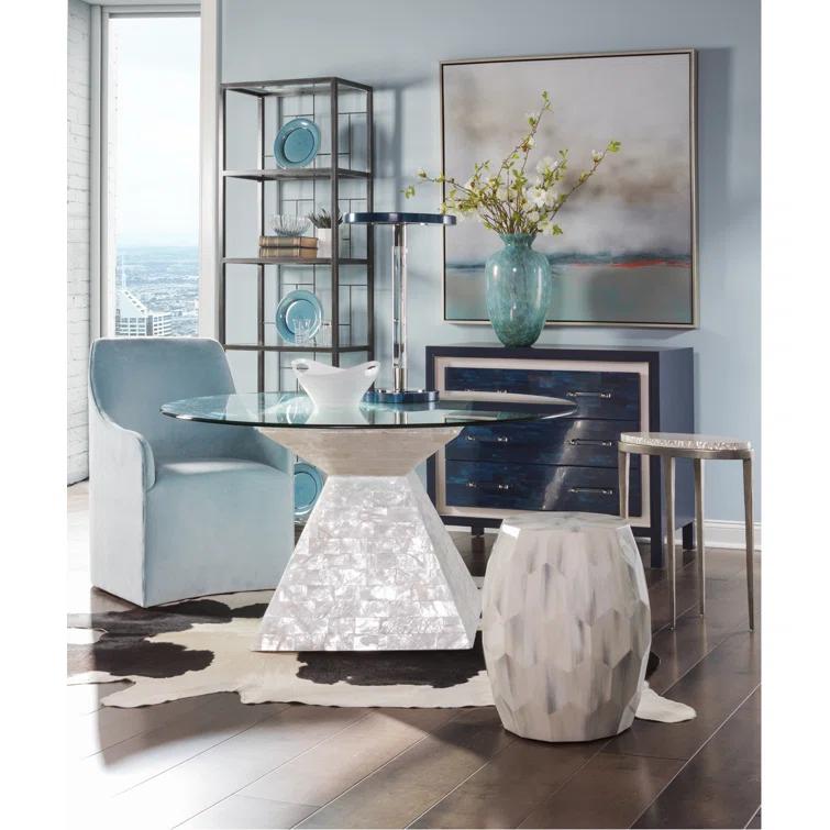 Artistica Home Signature Designs Bello Faceted Drum Table