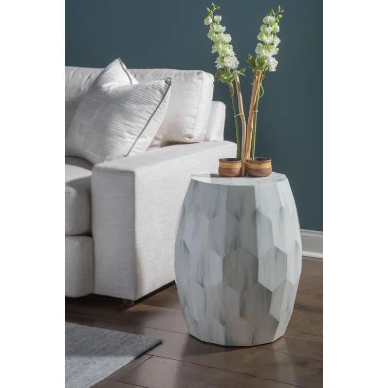Artistica Home Signature Designs Bello Faceted Drum Table