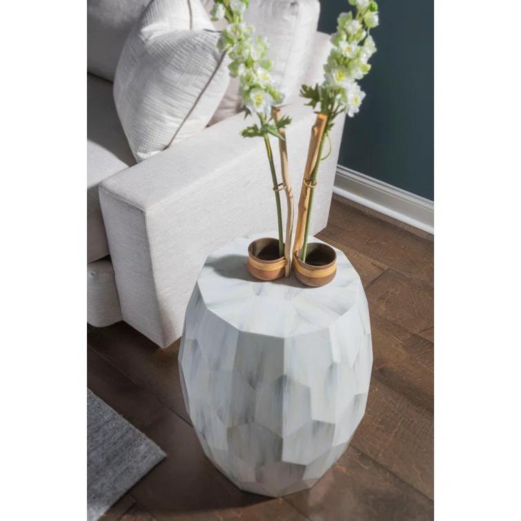 Artistica Home Signature Designs Bello Faceted Drum Table