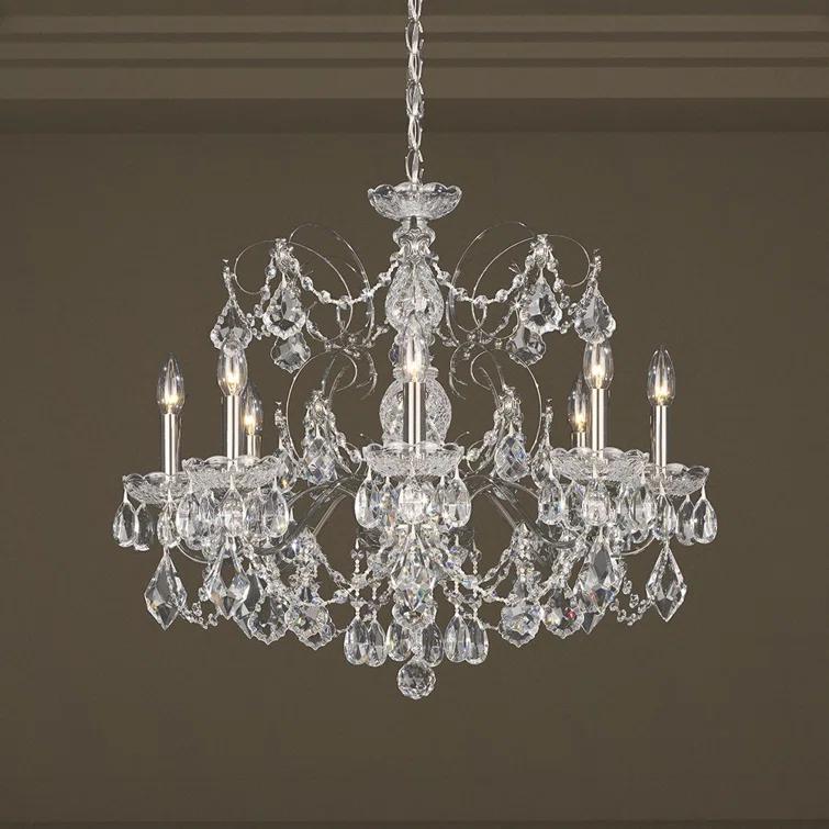 Century 8 - Light Glass Tiered Chandelier