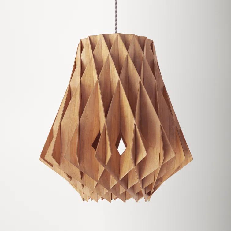 Gwyn Single Light Wood Dimmable Pendant