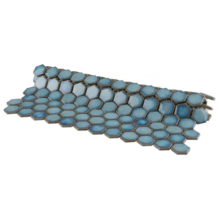 Hudson 1" Hex 11-7/8 " x 13-1/4 " Porcelain Mosaic Floor and Wall Tile