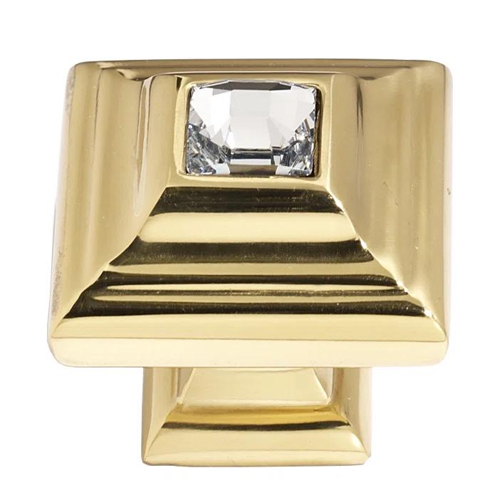 Alno Inc Swarovski Crystal 1 1/4" Length Square Knob