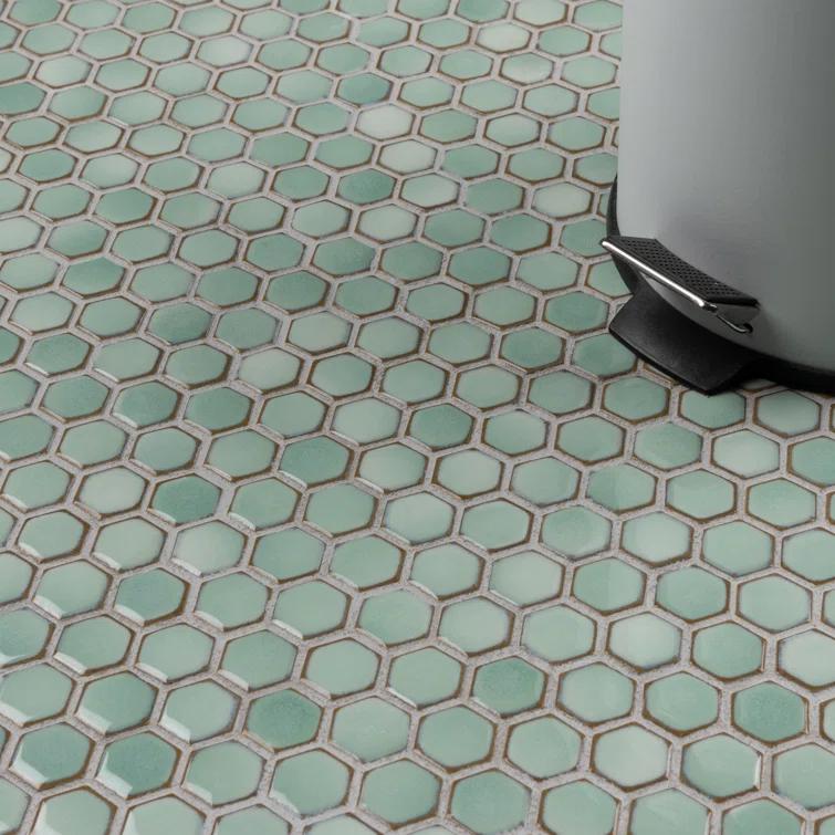 Hudson 1" Hex 11-7/8 " x 13-1/4 " Porcelain Mosaic Floor and Wall Tile