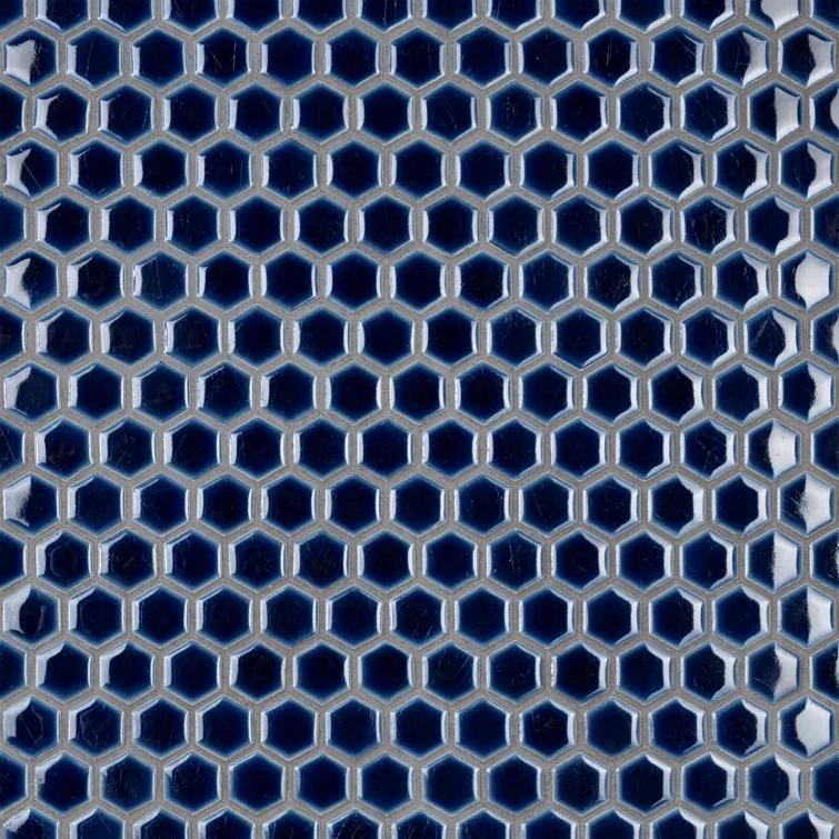 Hudson 1" Hex 11-7/8 " x 13-1/4 " Porcelain Mosaic Floor and Wall Tile