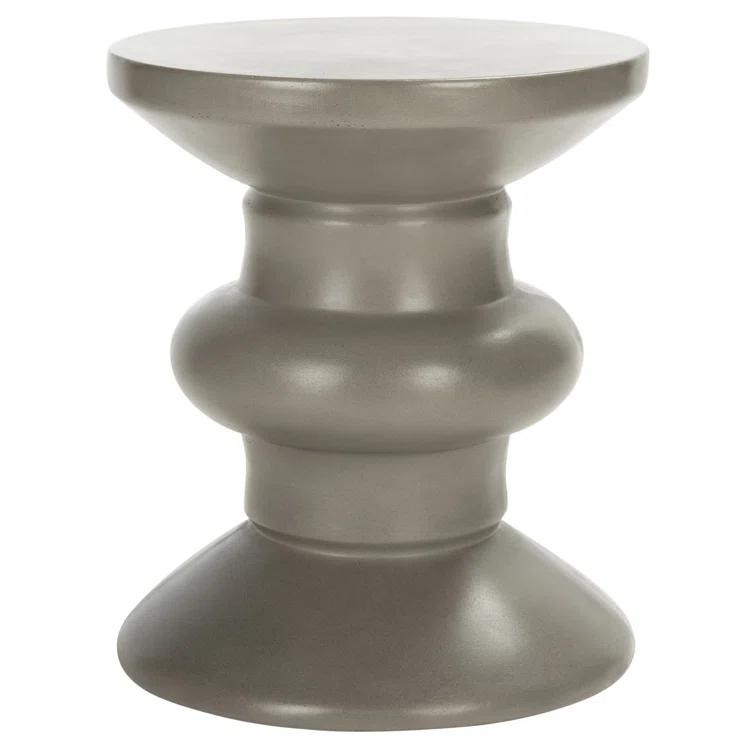 Jiraiya Concrete Accent Stool - Indoor/Outdoor - VNN1033 - Gray - Safavieh