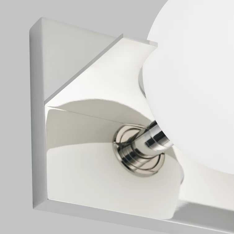 Orbel Mid-Century Modern Polished Nickel 3-Light LED Vanity Light