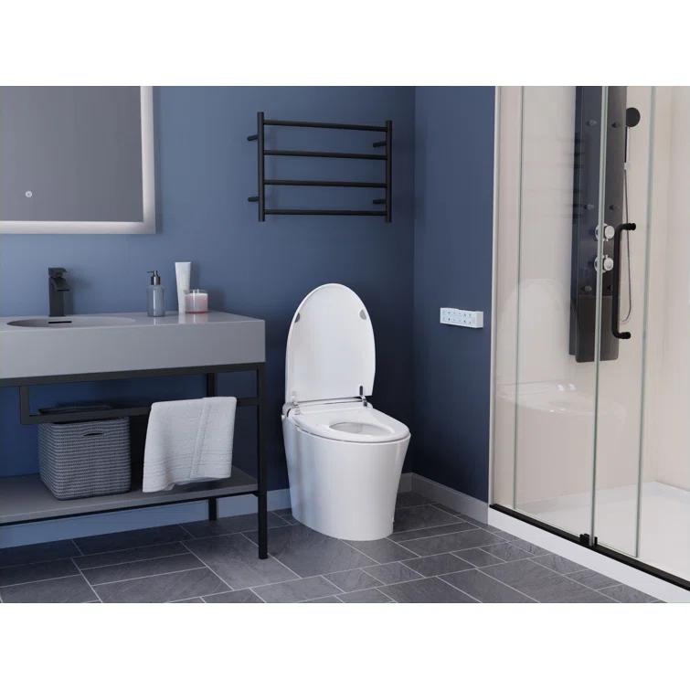 ANZZI Envo 1.28 Gallons GPF Elongated Comfort Height Floor Mounted Bidet Toilet (Seat Included)