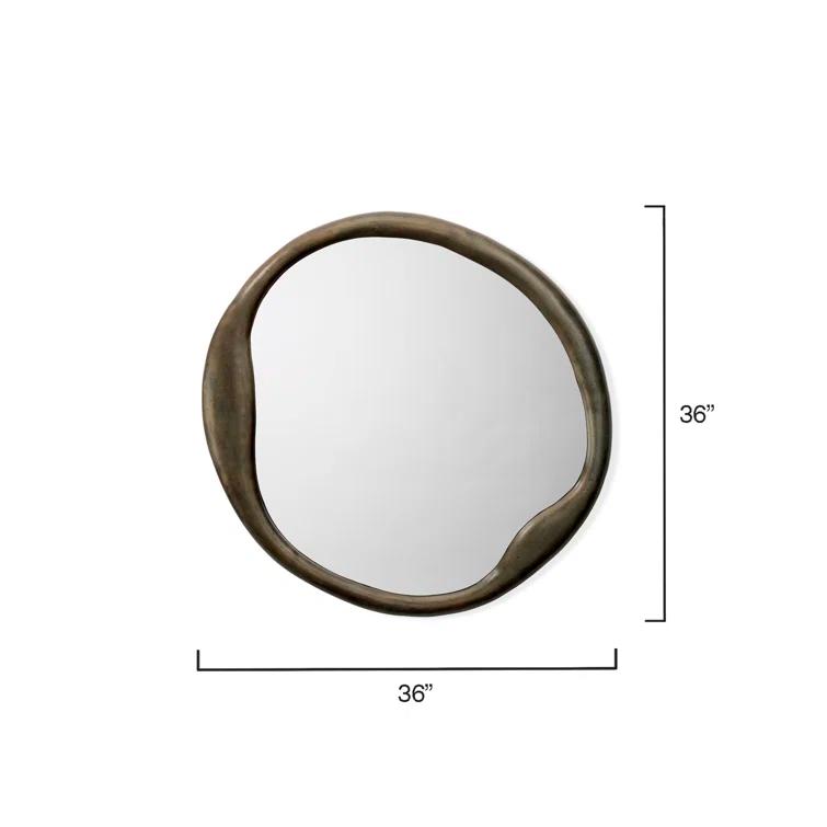 Doreen Round Mirror - Brass
