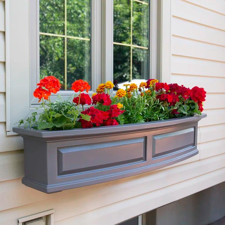 Mayne Inc. Nantucket Resin Window Box with Water Reservoir