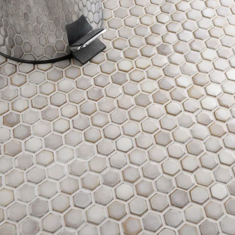 Hudson 1" Hex 11-7/8 " x 13-1/4 " Porcelain Mosaic Floor and Wall Tile