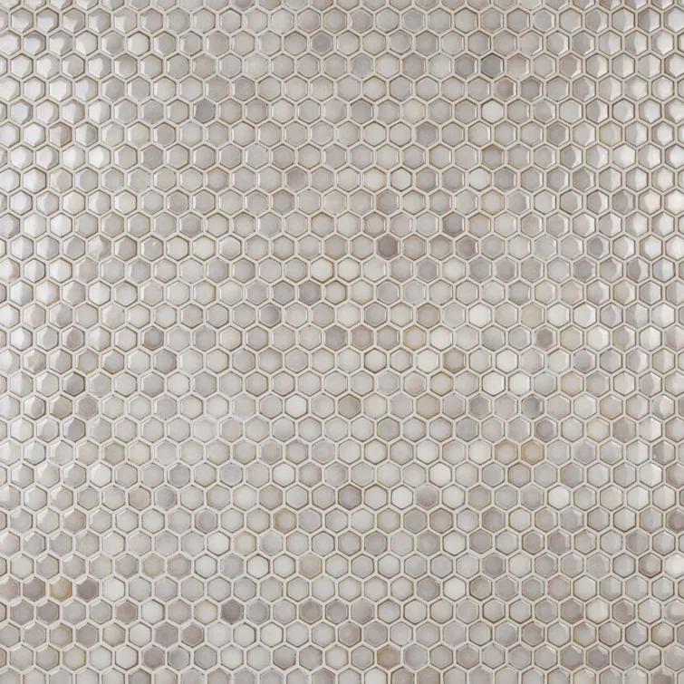 Hudson 1" Hex 11-7/8 " x 13-1/4 " Porcelain Mosaic Floor and Wall Tile