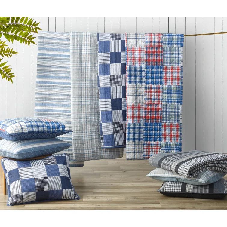 Nautica Nautica Jettison Cotton Reversible Blue Quilt Set